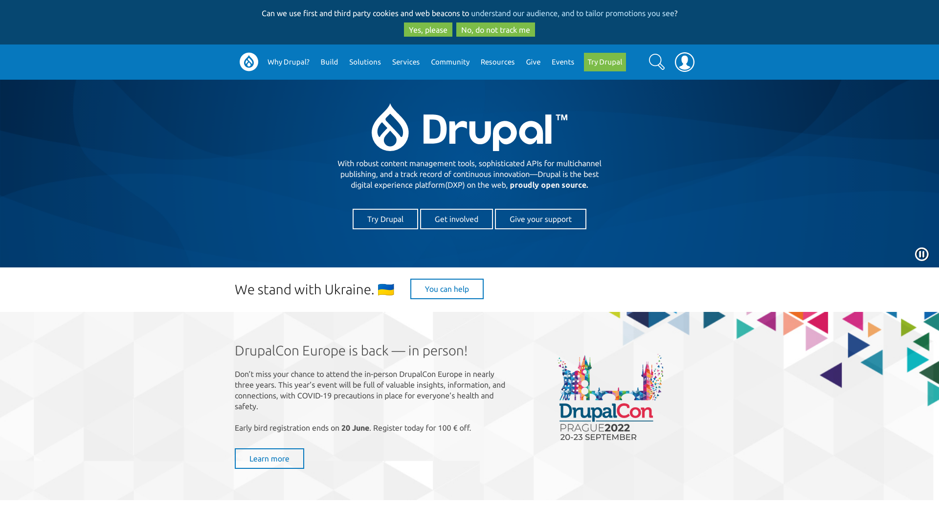 Drupal CMS Webseite